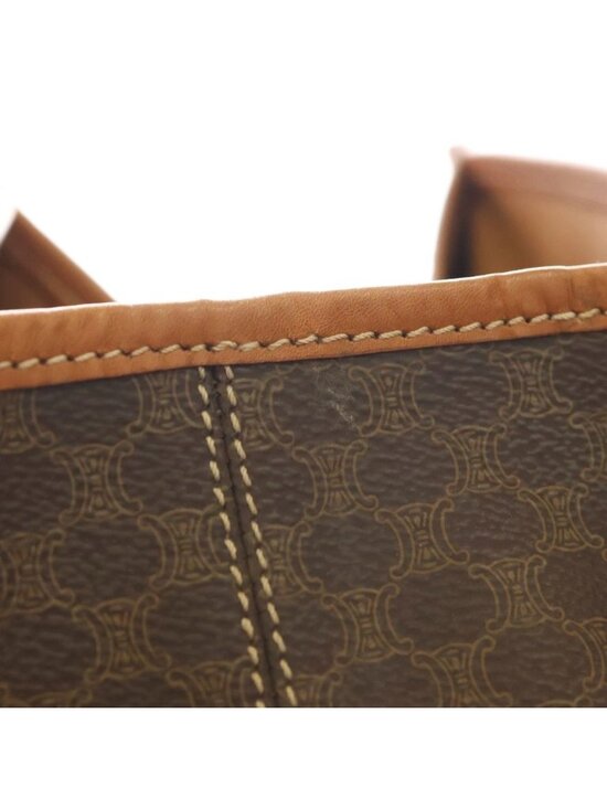 Celine Macadam Backpack Brown Leather Gold main image 6